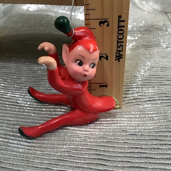 Vintage Rubber Red Pixie Climber Elf
Christmas Ornament - Picture 12 of 15